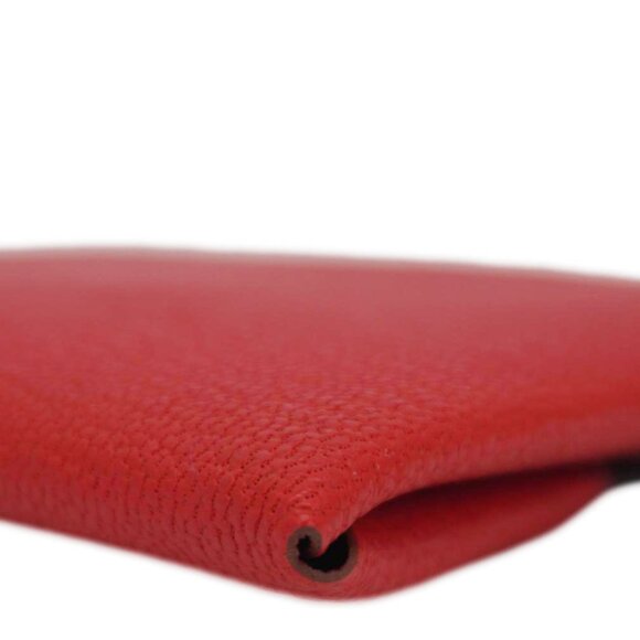 Hermes  Calvi Leather Card Holder Red - Picture 9 of 15